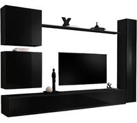 Ensemble de meubles de salon SWITCH VIII, design en noir brillant.