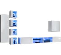 Ensemble de meubles de salon SWITCH XXVI Design, en blanc brillant.