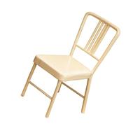 Ensemble de meubles de table miniature en fer pour le fauteuil blanc | Ensemble de meubles de table d'extérieur en fer avec un savoir-faire détaillé pour des représentations réalistes en plein air