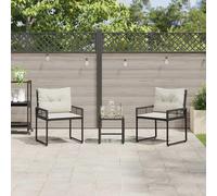 vidaXL Ensemble de Meubles d'extérieur avec Coussin 5 pcs Gris, Ensemble extérieur stylé, Meubles Patio rustiques, Salon Confortable, Arrangement élégant, Ensemble Polyvalent