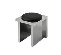 Ensemble De Meubles en Acier Inoxydable for Café, Magasin De Thé Au Lait, Industriel Moderne, Comprenant des Tables en Métal avec Sièges Muraux Et Une Collection(C)