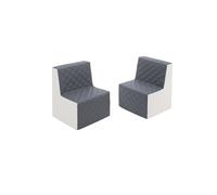 Ensemble de meubles en mousse blanc gris
