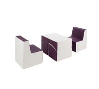 Ensemble de meubles en mousse blanc violet Marron G