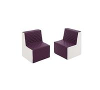 Ensemble de meubles en mousse blanc violet