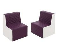 Ensemble de meubles en mousse blanc violet Marron G