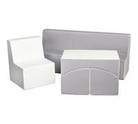 Ensemble de meubles en mousse : chaise Canapé et fauteuil blanc gris Gris G