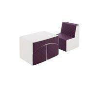 Ensemble de meubles en mousse : chaise et fauteuil blanc violet
