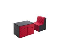 Ensemble de meubles en mousse : chaise et fauteuil noir-rouge