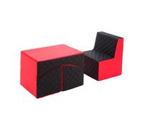 Ensemble de meubles en mousse : chaise et fauteuil rouge-noir