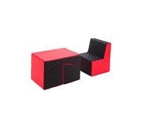 Ensemble de meubles en mousse : chaise et fauteuil rouge-noir