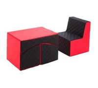 Ensemble de meubles en mousse : chaise et fauteuil rouge-noir Rouge G