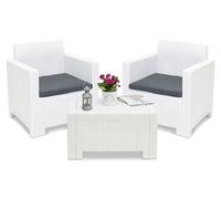 Ensemble de meubles en résine tressée Nebraska Terrace 2 Bica blanc