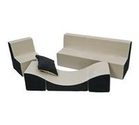 Ensemble de meubles enfant: fauteuil+canapé+ chaise longue beige-gris Gris G