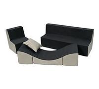 Ensemble de meubles enfant: fauteuil+canapé+ chaise longue gris-beige Gris G