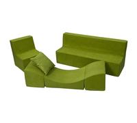 Ensemble De Meubles Enfant: Fauteuil+Canap+ Chaise Longue Vert Vert