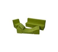 Ensemble de meubles enfant: fauteuil+canapé+ chaise longue vert