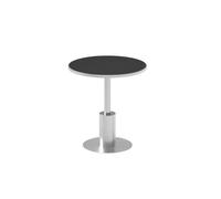 Ensemble de meubles industriels en acier inoxydable - Table de salle à manger en métal avec canapé cabine en cuir pour bar salon et bistrot
