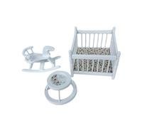 Ensemble de meubles miniatures en bois pour maison de poupée 1/12 avec bords lisses pour enfants