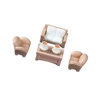 Ensemble de meubles miniatures pour canapé, chaise, table basse pour maisons de poupée 1/12