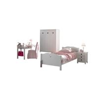 Ensemble de meubles pour enfant - Vipack - Amori - Bois Blanc - Lit classique - 159x57x190 cm