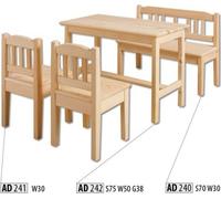 Ensemble de meubles pour enfants 4pcs Ensemble de sièges pour enfants Chaise d'enfant Table d'enfant