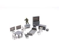 Ensemble de meubles soviet - Miniature imprimée en 3D - Pour table et diorama - Décoration intérieure - Idéal pour Zona Alfa Terrain - Accessoires Wargaming 28 mm - Échelle 1:56