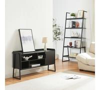 Ensemble de meubles 'Storfjord' 2 pcs. 1x étagère échelle et 1x armoire TV métal noir