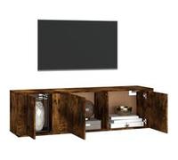vidaXL Ensemble de meubles TV 2 pcs Chêne fumé bois d'ingénierie moderne avec portes Marron