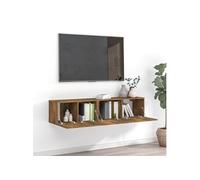 Vidaxl Ensemble De Meubles Tv 2 Pcs Chêne Fumé Bois D'ingénierie Marron