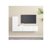 Ensemble de Meuble TV 4 pcs Chêne Sonoma Aggloméré Mural Suspendu vidaXL