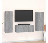 Ensemble de Meubles TV 3 pcs Chêne Sonoma Aggloméré Armoires Murales vidaXL