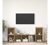 Ensemble de Meubles TV 3 pcs Gris Béton Aggloméré Armoires Suspendues vidaXL