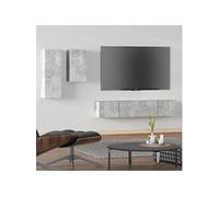Ensemble de Meubles TV 4 pcs Sonoma Gris Bois Ingénierie Divertissement vidaXL