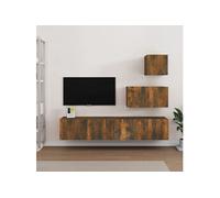 Ensemble de meubles TV 4 pcs Chêne fumé Bois d'ingénierie3114643