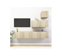 Ensemble de Meubles TV Armoires Salon 4 pcs Blanc Bois d'Ingénierie vidaXL