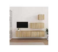Ensemble de meubles TV 4 pcs Chêne sonoma Bois d'ingénierie3114648
