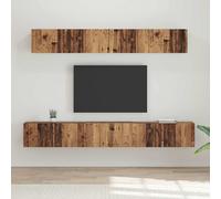 vidaXL Ensemble de meubles TV Fixé au mur 5 pcs Chêne noir