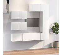 Ensemble de Meubles TV 6 pcs Blanc Bois d'Ingénierie Divertissement vidaXL