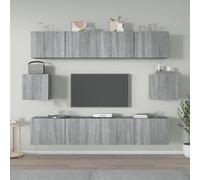 Ensemble de Meubles TV 6 pcs Blanc Bois d'Ingénierie Divertissement vidaXL