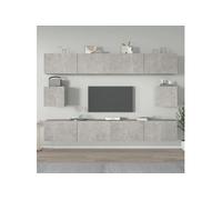 Ensemble de Meubles TV 6 pcs Blanc Bois d'Ingénierie Divertissement vidaXL