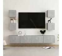 Ensemble de Meubles TV Armoires 6 pcs Chêne Sonoma Bois d'Ingénierie vidaXL