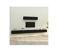 vidaXL Ensemble de meubles TV 6 pcs Noir Bois d'ingénierie 3114607