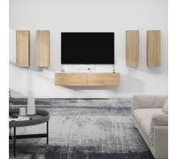 Ensemble de Meubles TV 6pcs Chêne Sonoma Bois Ingénierie Divertissement vidaXL