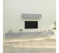 Ensemble de Meubles TV 6pcs Gris Béton Bois d'Ingénierie Divertissement vidaXL