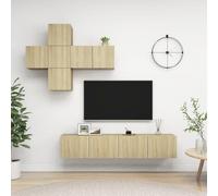 Ensemble de Meubles TV 7 pcs Aggloméré Armoire Multicolore Multi-taille vidaXL