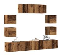 Ensemble de Meubles TV 7 pcs Aggloméré Armoire Multicolore Multi-taille vidaXL
