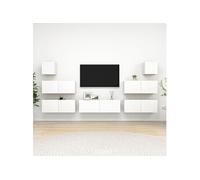 Ensemble de Meubles TV Armoires Salon 7 pcs Gris Béton Bois d'Ingénierie vidaXL