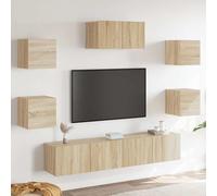 Vidaxl Ensemble De Meubles Tv 7 Pcs Chêne Sonoma Bois D'ingénierie Marron