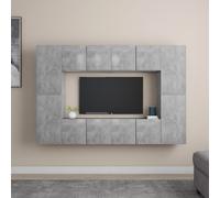 Vidaxl Ensemble De Meubles Tv 8 Pcs Chêne Sonoma Bois D'ingénierie Multicolore
