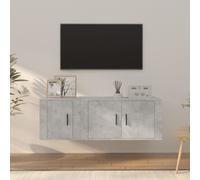 2-delige Tv-meubelset bewerkt hout betongrijs3188410